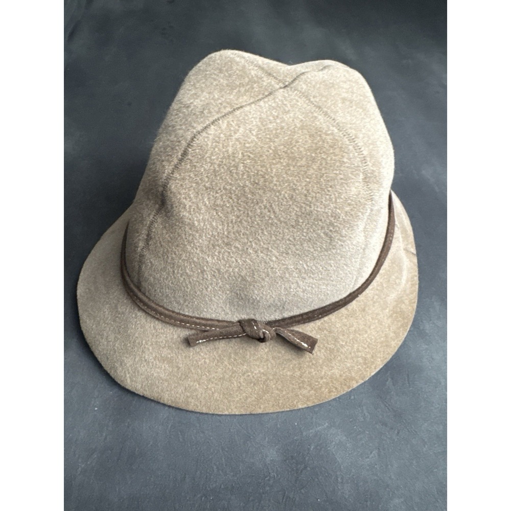 Andrew Wilkie London Wool Fedora Hat Tan Beige Minimalist Quiet Luxury Boho